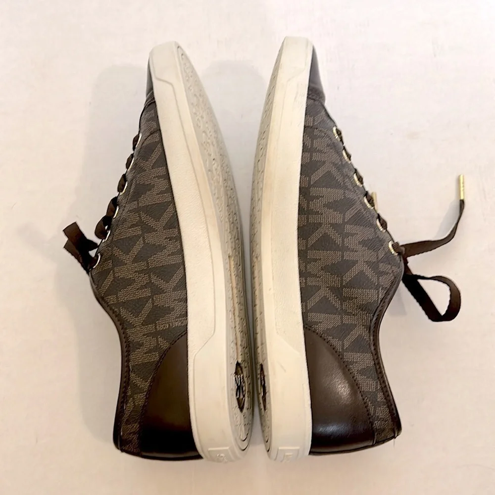 Michael Kors Signature Sneakers brown/gold size 10 - Picture 5 of 10